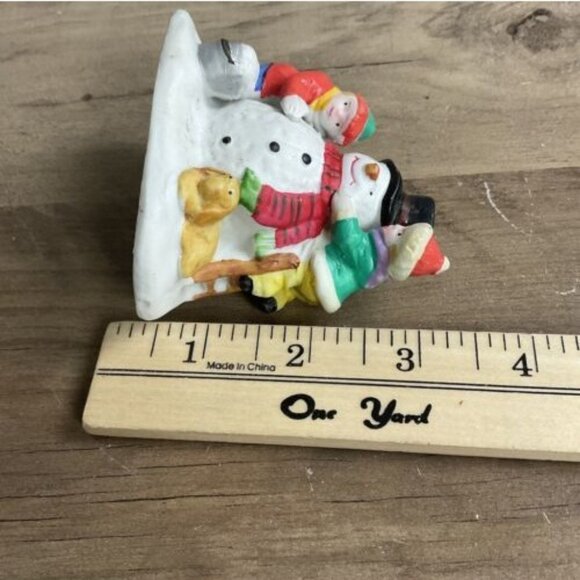 1994 Lemax Dickensvale Porcelain Finishing Touches Snowman Figurine - Picture 7 of 8